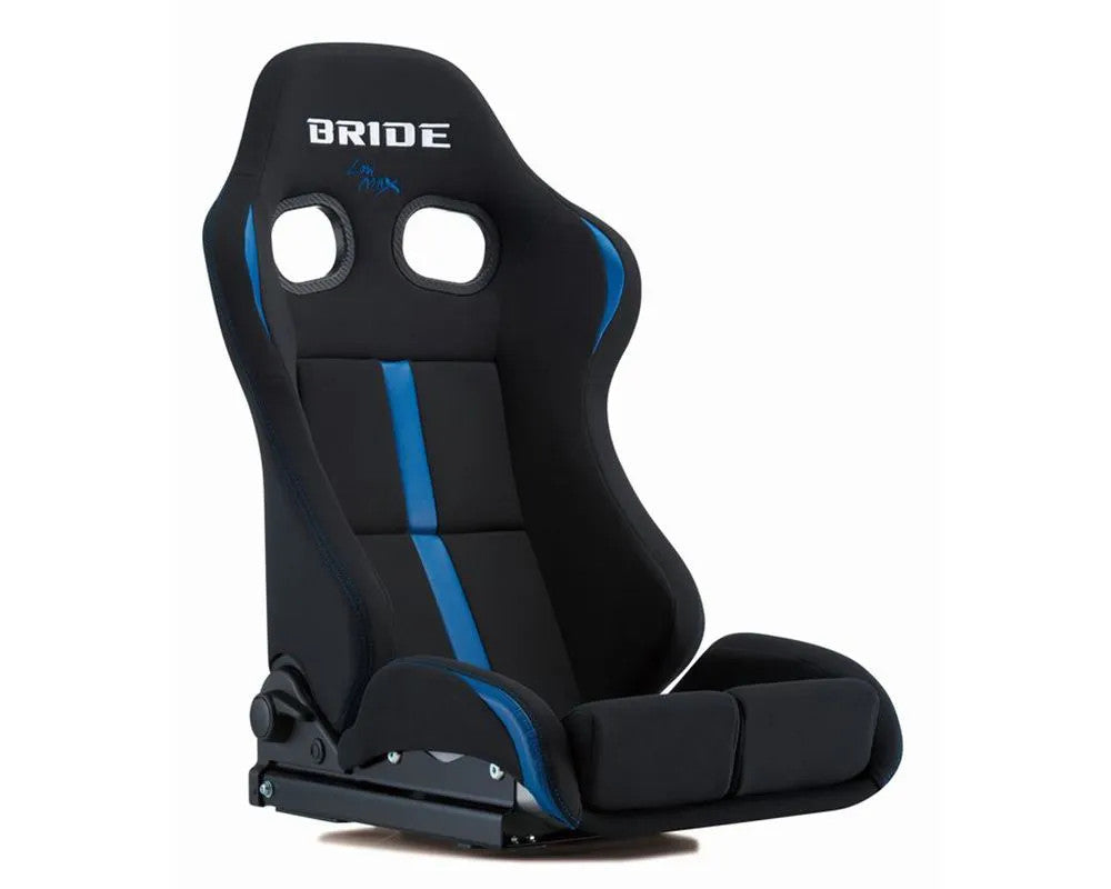 Bride Seats Silver FRP Shell Low Cushion Black &amp; Blue Stradia II Reims Reclining Seat